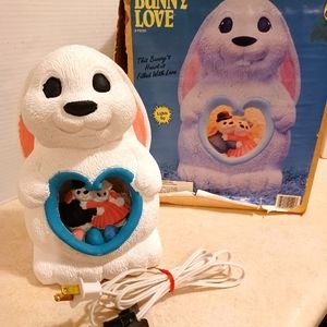 Vintage Light-Up Ceramic Bunny Love